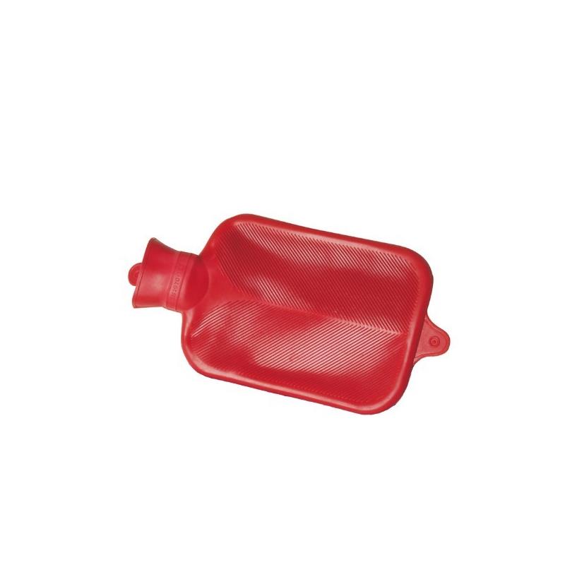 BOLSA DE AGUA CALIENTE DE GOMA. CAPACIDAD 2 LITROS. COLOR ROJO
