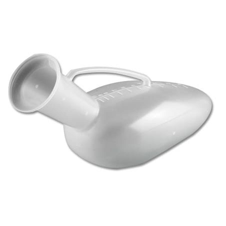 BOTELLA ORINAL EN POLIETILENO CON ASA.