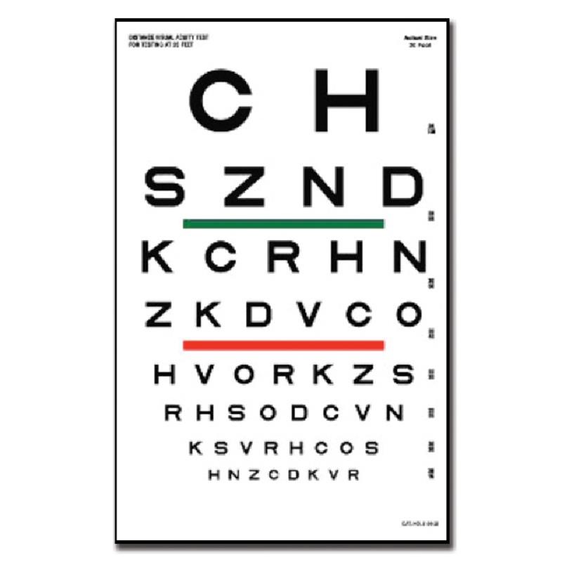 POSTER PLASTIFICADO - SLOAN GRÁFICO OPTOMETRÍA.