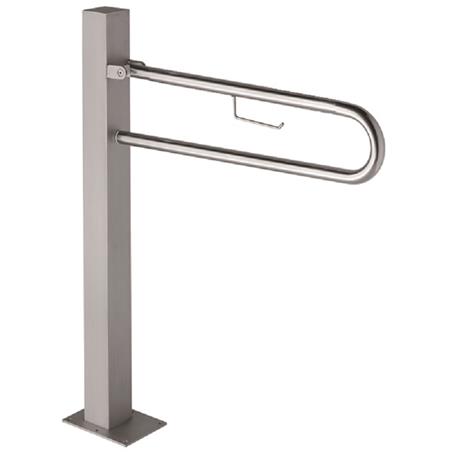 ASIDERO ABATIBLE CON PORTARROLLO, LONGITUD 800 MM.,