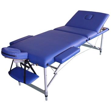 CAMILLA PLEGABLE DE ALUMINIO 3 CUERPOS. COLOR AZUL.