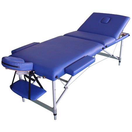 CAMILLA PLEGABLE DE ALUMINIO 3 CUERPOS. COLOR AZUL.