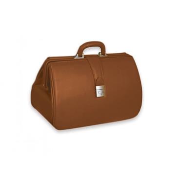 Maletin medico color marron con bolsillo exterior