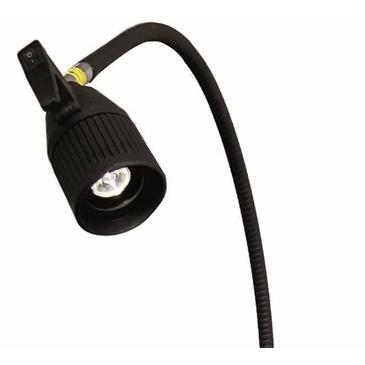 Lámpara de reconocimiento led con pie rodable, color negro