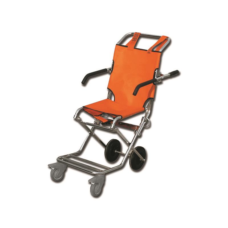 Silla de evacuacion con 4 ruedas en cromado