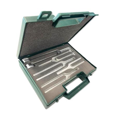 ESTUCHE DE 5 DIAPASONES ALUMINIO CON LOS MODELOS 128-256-512-1024-2048.