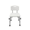 Silla de ducha regulable con reposabrazos