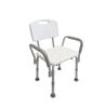 Silla de ducha regulable con reposabrazos