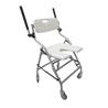 Silla de ducha plegable, asiento U y ruedas