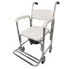 Silla comfort de aluminio con inodoro y ruedas