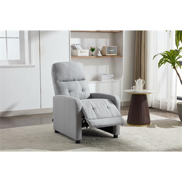 Sillón relax con sistema de reclinación manual, gris