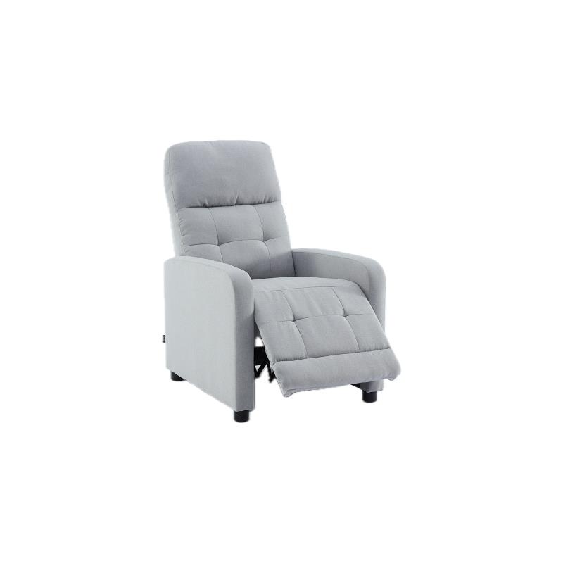 Sillón relax con sistema de reclinación manual, gris