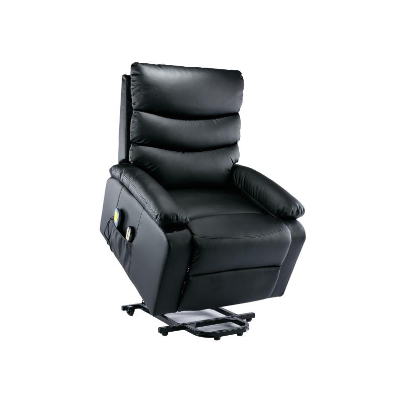 Sillon relax en piel sintetica con funcion auto-ayuda. Color negro