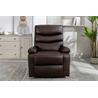 Sillon relax en piel sintetica con funcion auto-ayuda. Color chocolate