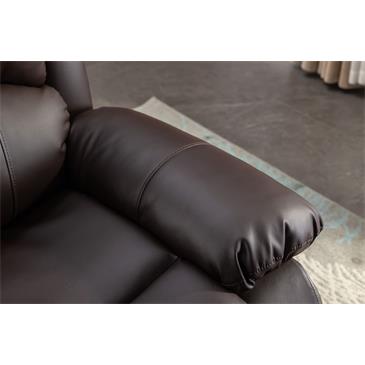 Sillón relax con reclinación manual y sistema pared CERO. Color chocolate