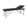 Camilla plegable de aluminio 3 cuerpos 180 kg. Color negro