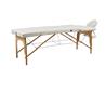 Camilla plegable de madera 3 cuerpos 180 kg. Color blanco