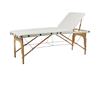 Camilla plegable de madera 3 cuerpos 180 kg. Color blanco