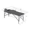 Camilla plegable de madera 3 cuerpos 180 kg. Color blanco