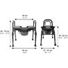 Silla orinal con asiento ajustable 3 en 1. Color negro