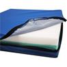 Cojín 3 cm viscoelastico y 5 cm PUR para silla de ruedas. Color azul