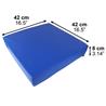Cojín 3 cm viscoelastico y 5 cm PUR para silla de ruedas. Color azul