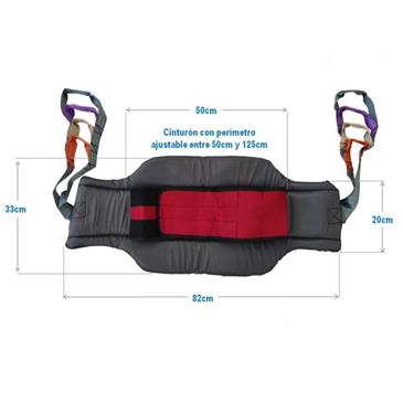 Grúa cambia pañales eléctrica hasta 150 kg con arnés bipedestación