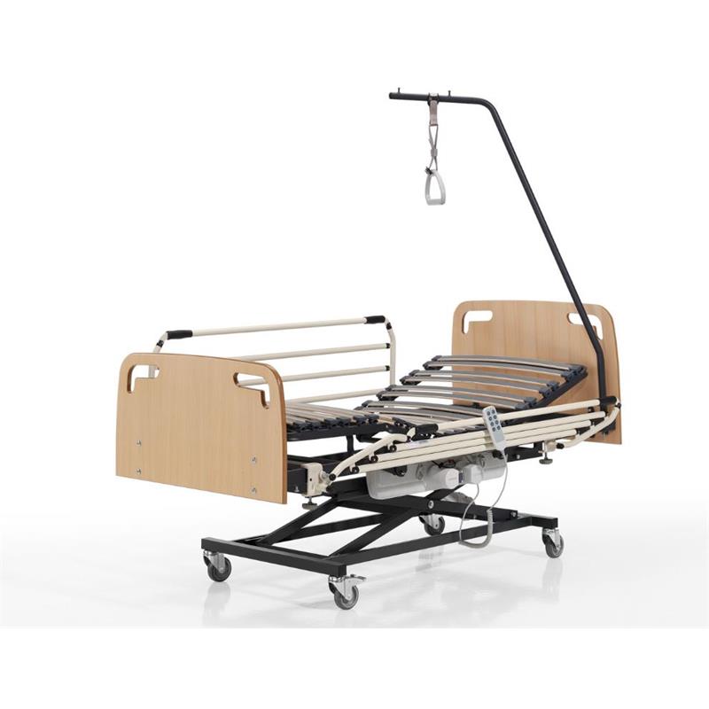 Cama articulada con carro elevador electrico con barandillas, SIN INCORPORADOR