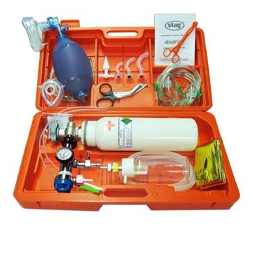 Maleta de emergencia oxigenoterapia con botella cargada 2L con asp. venturi