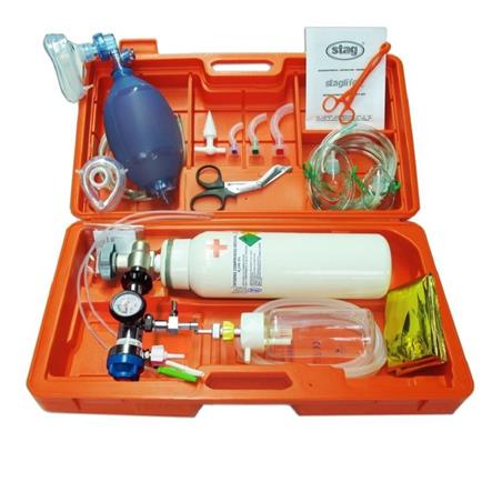 Maleta de emergencia oxigenoterapia con botella cargada 2L con asp. venturi