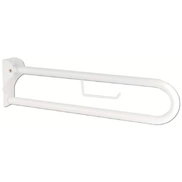 Asidero abatible con portarrollo en epoxi. 70 cm