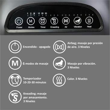 Masajeador de pies electrico shiatsu con calor