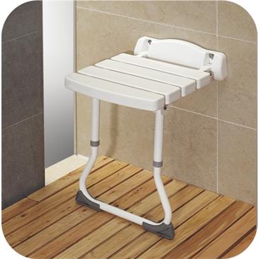 Asiento de ducha abatible con patas
