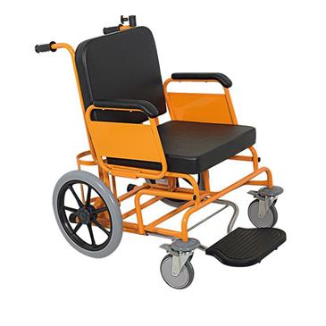 Silla fija de traslado paciente. Ruedas de 400 mm