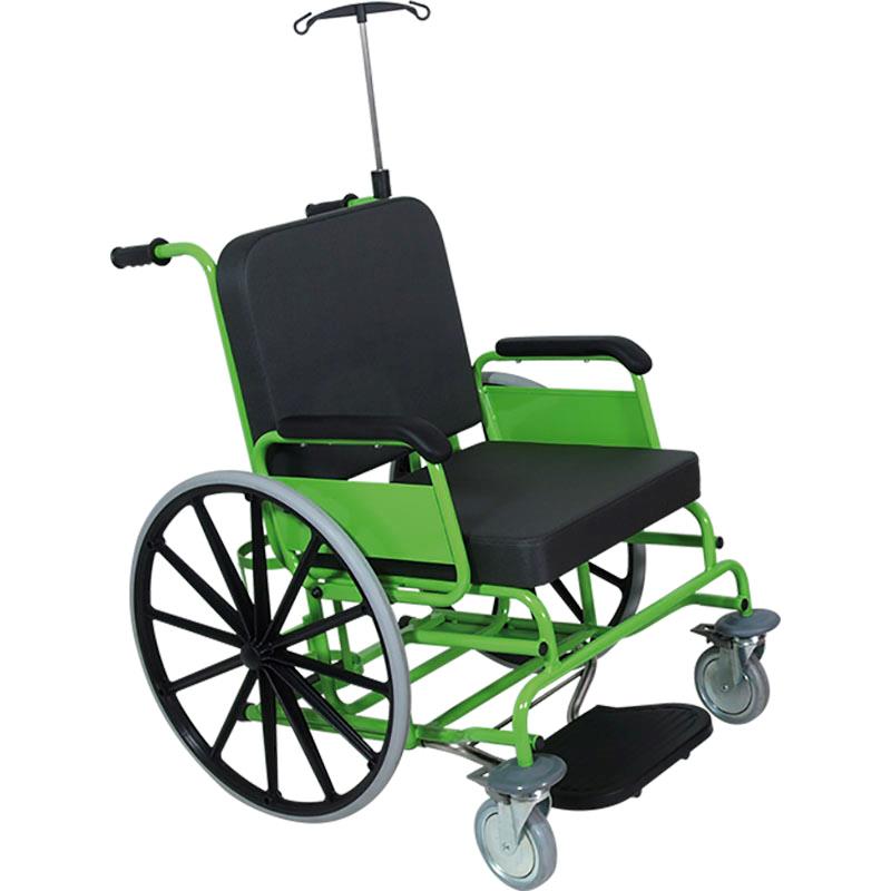 Silla fija de traslado paciente. Ruedas de 600 mm