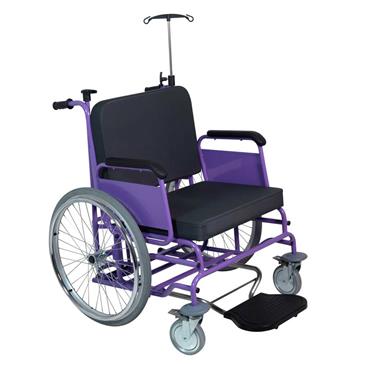 Silla fija obesos de traslado paciente. Ruedas de 600 mm