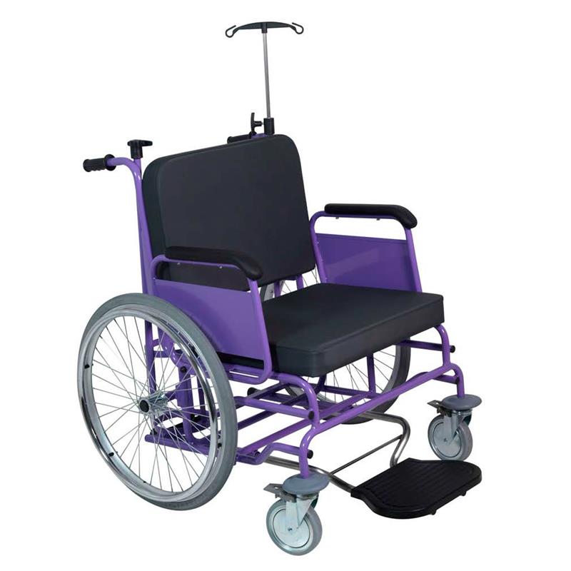 Silla fija obesos de traslado paciente. Ruedas de 600 mm