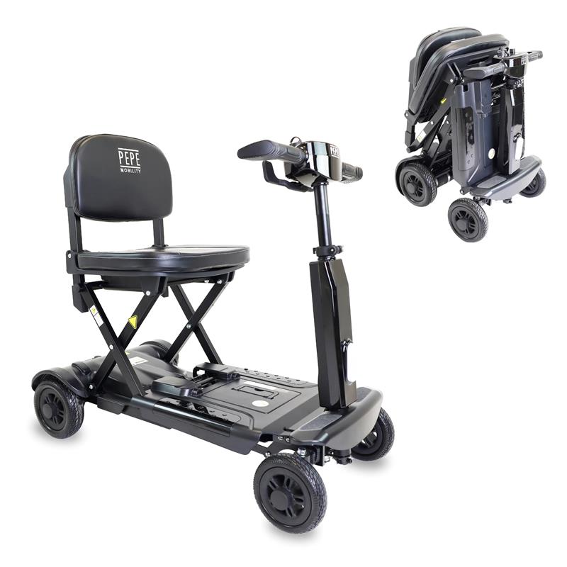 Scooter plegable eléctrico para adultos. Color negro