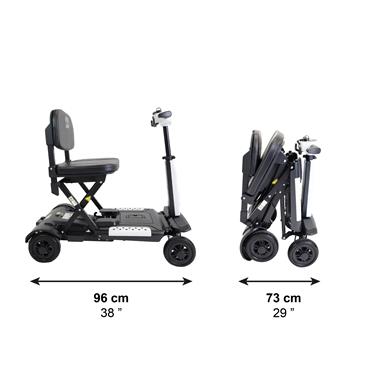 Scooter plegable eléctrico para adultos. Color negro
