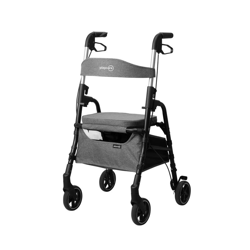 Andador ligero con asiento y cesta
