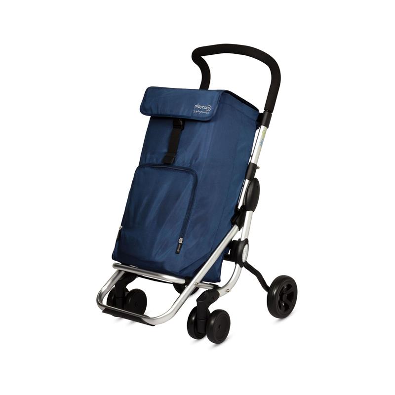Carro para la compra plegable. Color azul