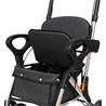 Andador plegable para la compra con respaldo y reposabrazos. Color gris