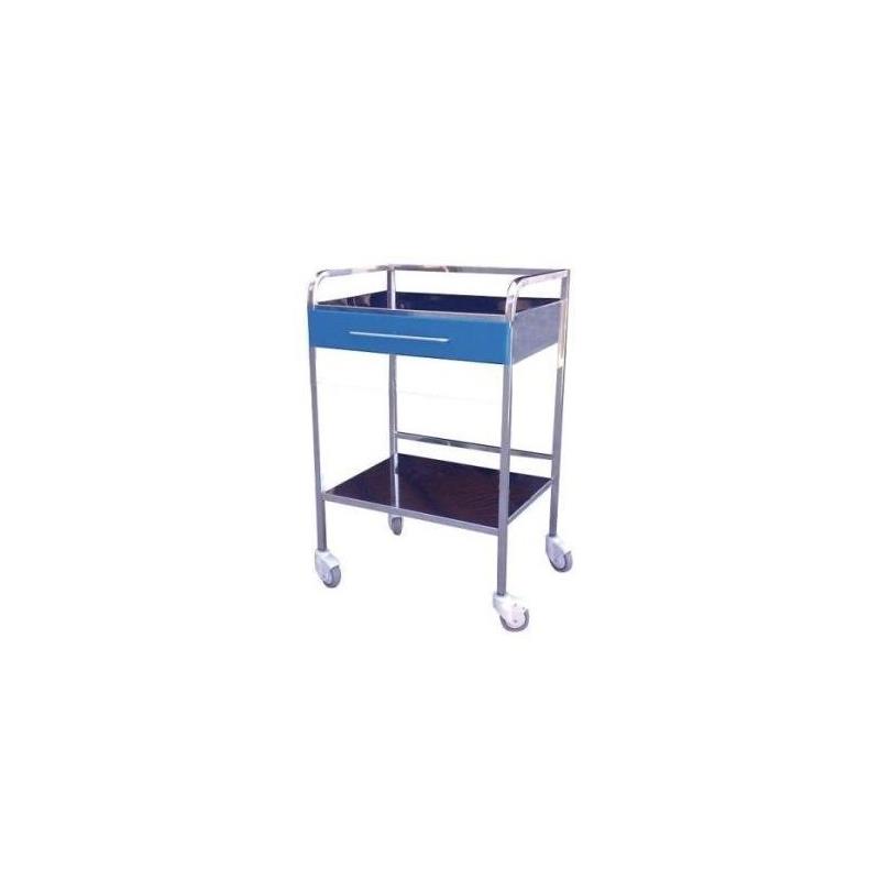 Mesa auxiliar 1 cajón inox