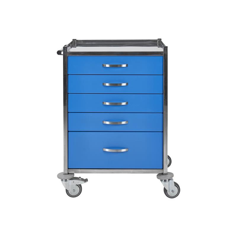 Carro multifuncion 5 cajones acero inox