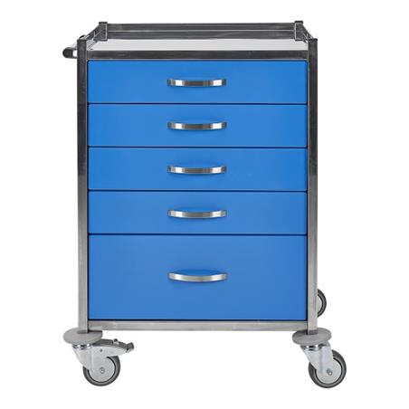 Carro multifuncion 5 cajones acero inox