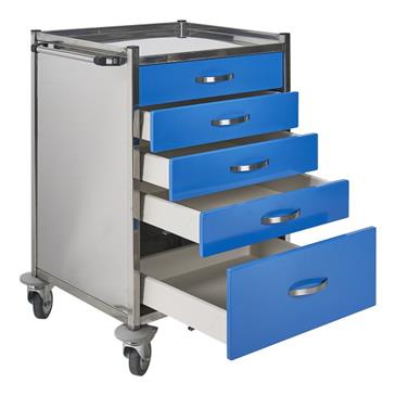 Carro multifuncion 5 cajones acero inox