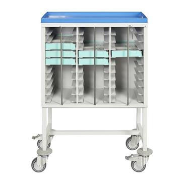 Carro de medicación con 60 bandejas semanales incluidas