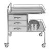 Carro de curas acero inox con 3 cajones
