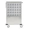 Carro de medicación con 30 contenedores incluidos inox