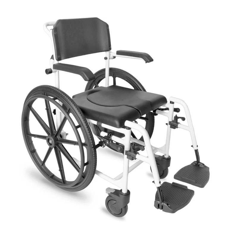 Silla de baño con ruedas autopropulsables